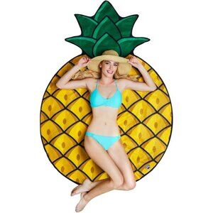 Giant 5 FT Pineapple Beach Blanket Towel 69”x49” Cruise Pool Vacation BigMouth